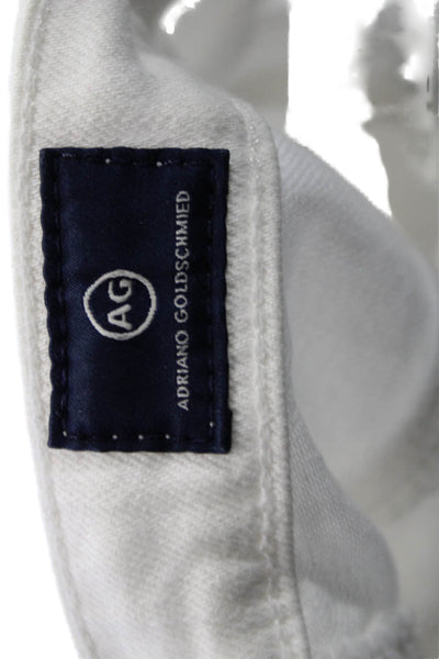AG Adriano Goldschmied Womens Ankle Cropped White Pants Size 26