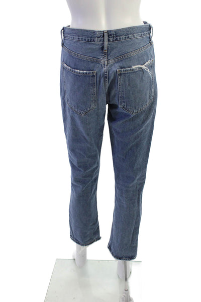 Agolde Unisex Cropped Straight Blue Jeans Size 26