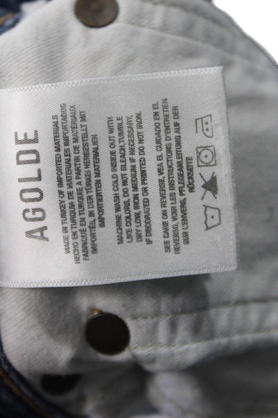 Agolde Unisex Cropped Straight Blue Jeans Size 26