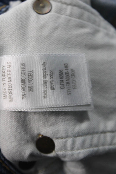 Agolde Unisex Cropped Straight Blue Jeans Size 26