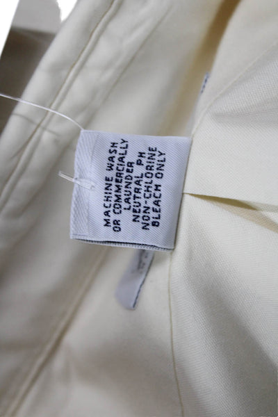 Brooks Brothers Mens Button-Down Dress Shirt Beige Cotton Long Sleeve Size M