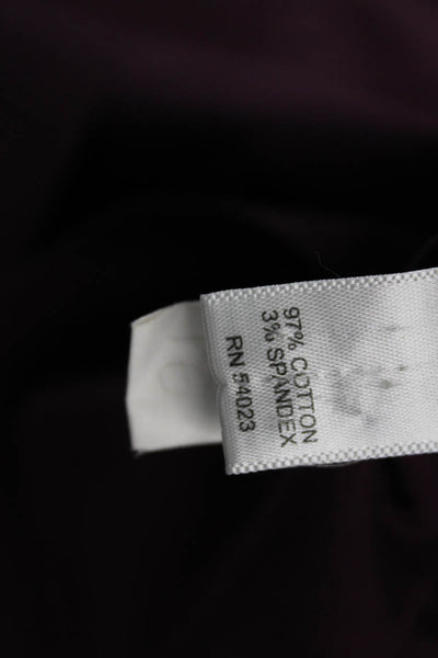 Banana Republic Mens Purple Point Collar Long Sleeve Button-Up Shirt Size L