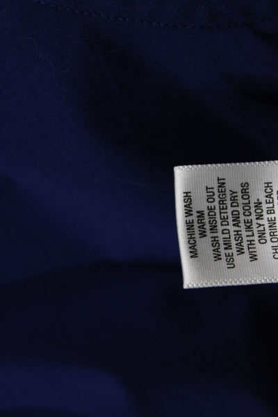 Banana Republic Mens Point Cotton Dress Shirt Dark Blue Long Sleeve Size L
