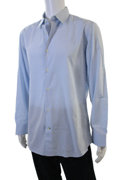 Banana Republic Mens Long Sleeve Point Spread Dress Shirt Light Blue Size L