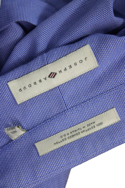 Joseph Abboud Mens Point Blue Dress Shirt Long Sleeve 100% Cotton Size M
