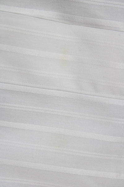 Ascot Chang Mens Button Down Cotton Striped Long Sleeve Collared Shirt Size L