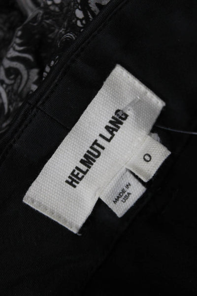 Helmut Lang Unisex Paisley Black Viscose Hook & Eye Bohemian Shorts Size 0
