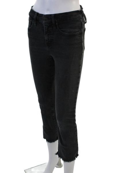 Madewell Womens Skinny Cropped Ankle Black Mid Rise Jeans Size 25