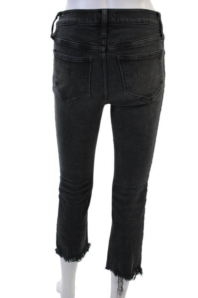 Madewell Womens Skinny Cropped Ankle Black Mid Rise Jeans Size 25
