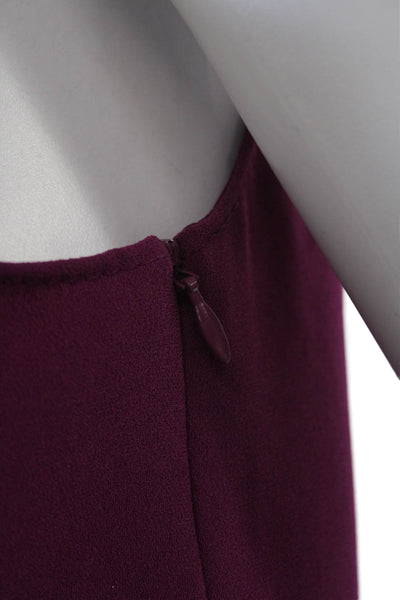 Moschino Cheap & Chic Women A-Line Fit & Flare Purple V-Neck Dress Size S