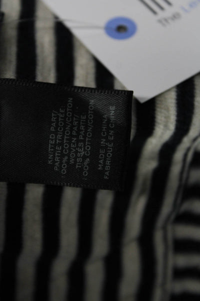 Marc By Marc Jacobs Women Striped Black Overall Dress Cotton Sleeveless Size XS