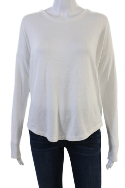 Rag & Bone Women White Long Sleeve Basic T-Shirt Crew Neck Size S