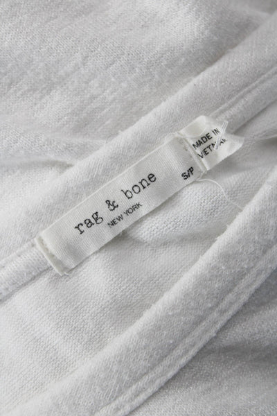 Rag & Bone Women White Long Sleeve Basic T-Shirt Crew Neck Size S