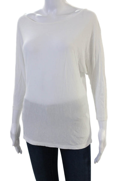 Vince Womens Basic T-Shirt White 3/4 Sleeve Modal Size XS