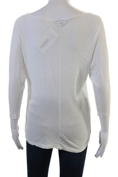 Vince Womens Basic T-Shirt White 3/4 Sleeve Modal Size XS