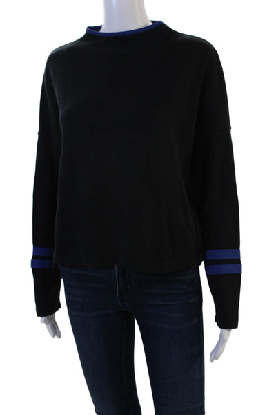 Aqua Unisex Black Pullover Crew Neck Wool Cashmere Long Sleeve 90s Size S