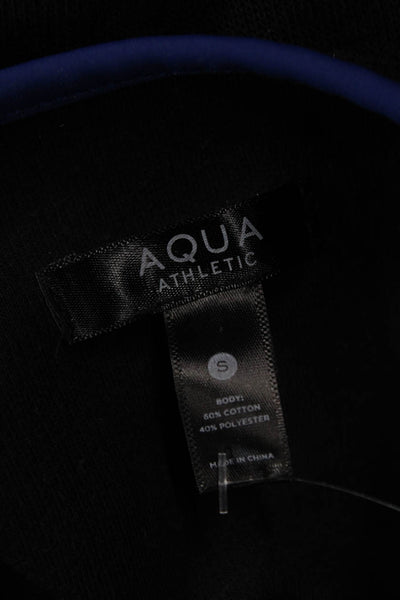 Aqua Unisex Black Pullover Crew Neck Wool Cashmere Long Sleeve 90s Size S