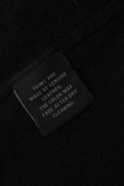 Bloomingdales The Mens Store Mens Cashmere Mock Neck Zip Pullover Black Size M