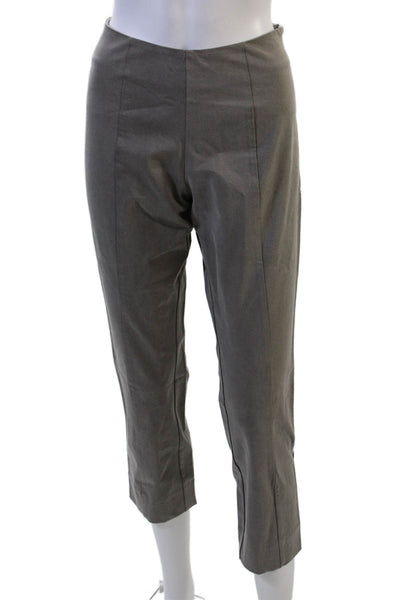 Jarbo Womens Cropped Ankle Pants Gray 94% Tencel 6% Spandex Zip Size 36