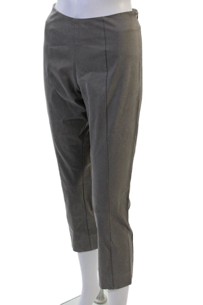 Jarbo Womens Cropped Ankle Pants Gray 94% Tencel 6% Spandex Zip Size 36