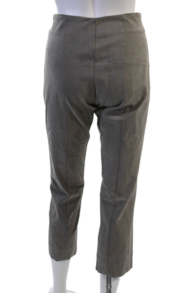 Jarbo Womens Cropped Ankle Pants Gray 94% Tencel 6% Spandex Zip Size 36