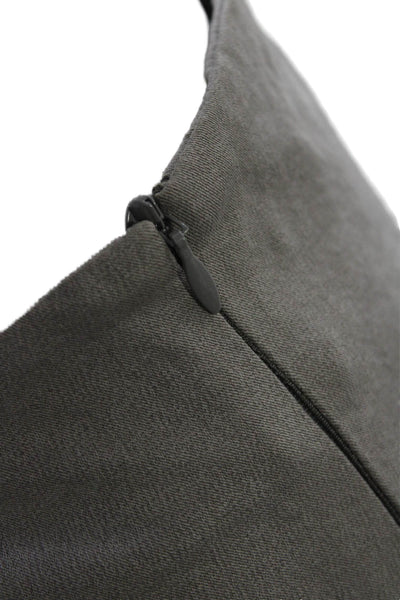 Jarbo Womens Cropped Ankle Pants Gray 94% Tencel 6% Spandex Zip Size 36