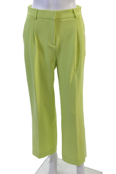 Christian Lacroix Womens Cropped Dress Pants Green Size 2