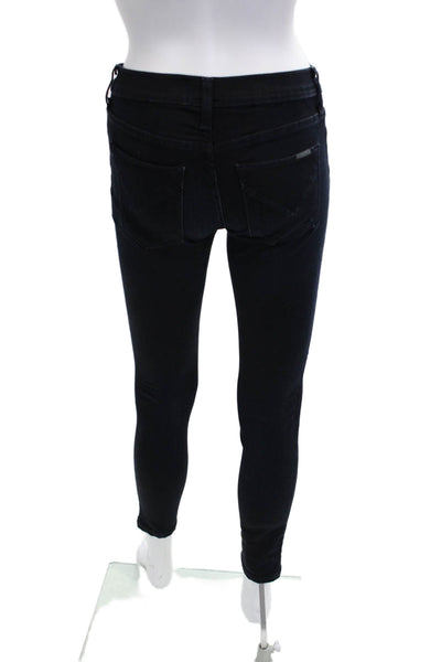 Hudson Women Ankle Skinny High Rise Black Jeans Size 24