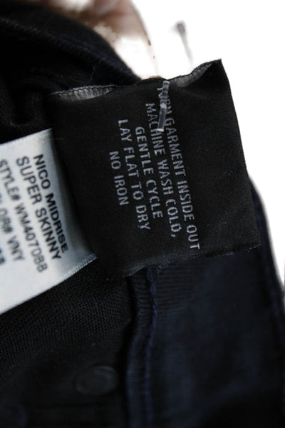 Hudson Women Ankle Skinny High Rise Black Jeans Size 24