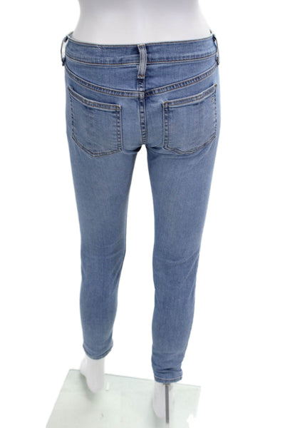 Rag & Bone Jean Women Ankle Skinny Jeans Light Blue Mid Rise Button Size 24