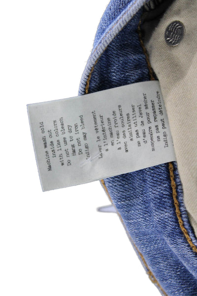 Rag & Bone Jean Women Ankle Skinny Jeans Light Blue Mid Rise Button Size 24