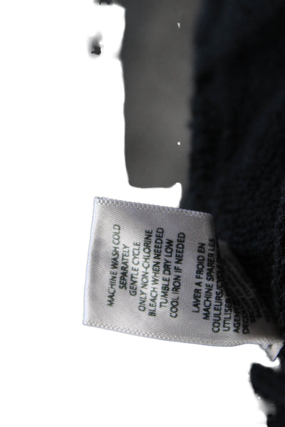 NSF Womens Mock Neck Cotton Sweater Black Size S