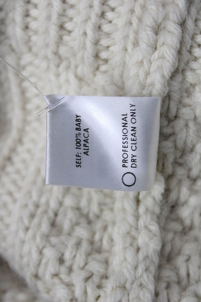 Rosie Assoulin Unisex Beige Baby Alpaca Argyle V Neck Pullover Sweater Size XS