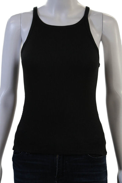 Rag & Bone Women Basic Camisole Black Organic Pima Cotton Sleeveless Size S