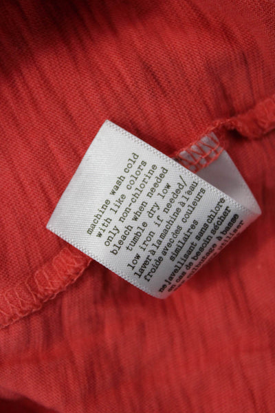 Rag & Bone Womens Basic Jersey T-Shirt Red Cotton Short Sleeve Size XS