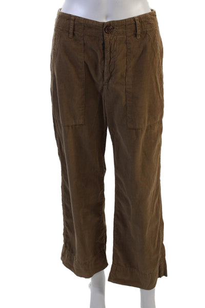 Velvet by Graham & Spencer Unisex Cropped Cargo Pants Brown 100% Cotton Size 4