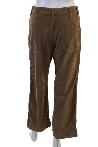 Velvet by Graham & Spencer Unisex Cropped Cargo Pants Brown 100% Cotton Size 4