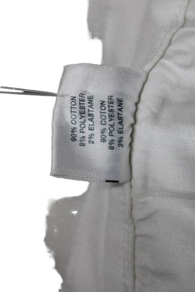 J Brand Women Cropped Ankle White High Rise Jeans Button 26 Inseam Size 28