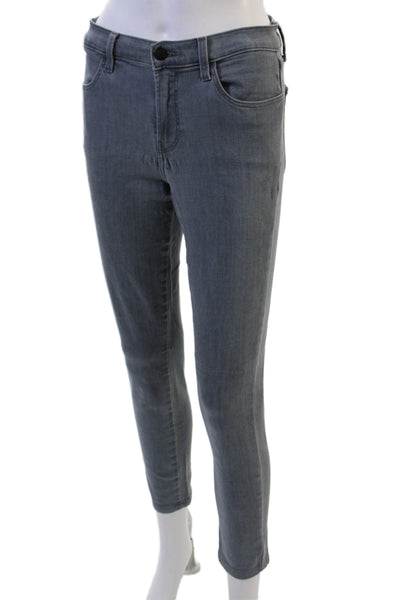 J Brand Womens Skinny Cropped Ankle Jeans Gray High Rise Size 28