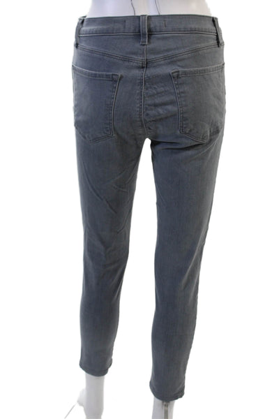 J Brand Womens Skinny Cropped Ankle Jeans Gray High Rise Size 28
