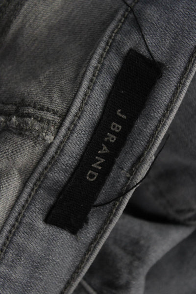 J Brand Womens Skinny Cropped Ankle Jeans Gray High Rise Size 28