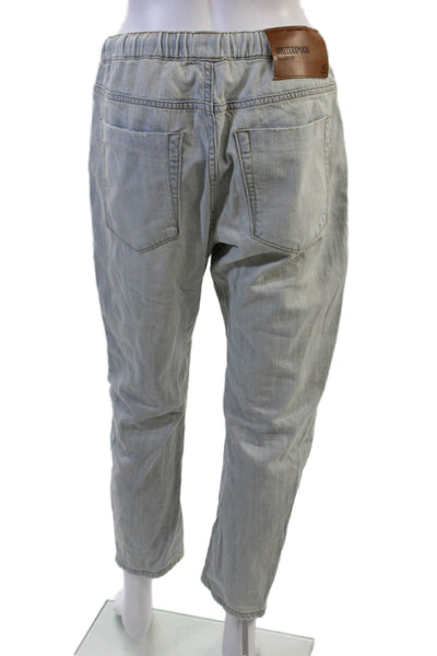 One Teaspoon Women Cropped Jogger Gray High Rise Pants Size S