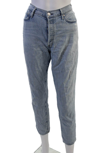 Citizens of Humanity Womens Ankle Cropped Jeans Light Blue High Rise Size 28