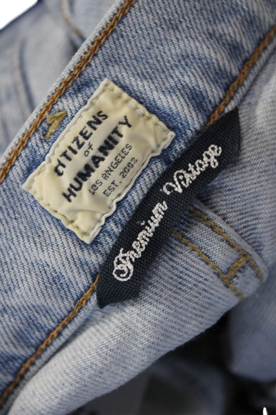 Citizens of Humanity Womens Ankle Cropped Jeans Light Blue High Rise Size 28