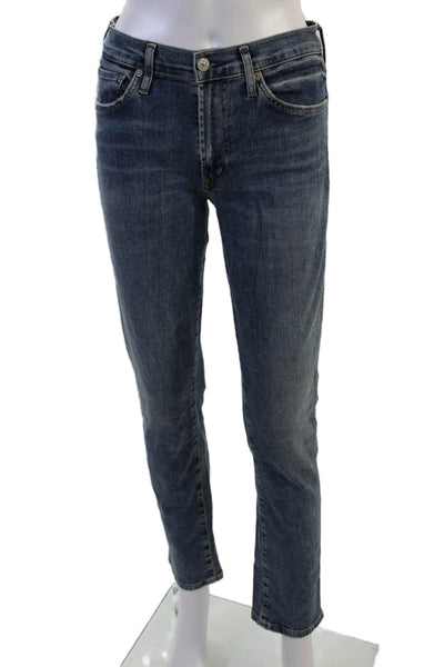 Frame Womens Skinny Straight Dark Gray High Rise Jeans Size 28