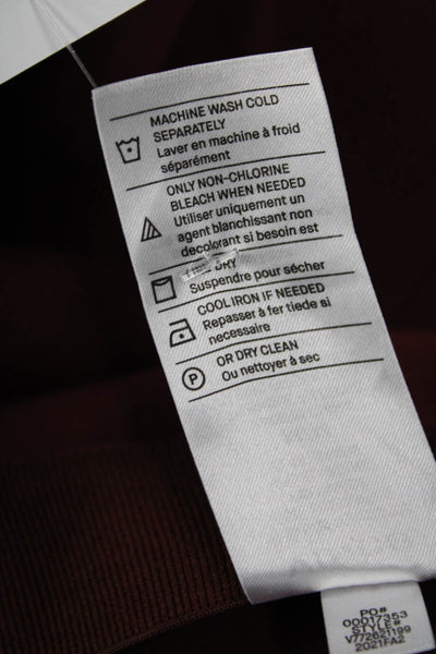 Vince Women Ankle Cropped Dress Pants Brown Zip 25in Inseam Size M