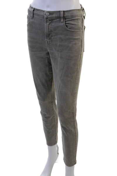 J Brand Womens Ankle Cropped High Rise Gray Jeans Size 28
