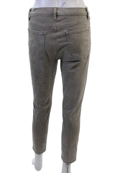 J Brand Womens Ankle Cropped High Rise Gray Jeans Size 28