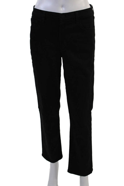 J Brand Women Cropped Pants Black High Rise Button 26 Inseam Size 28