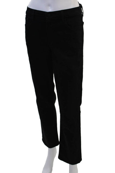 J Brand Women Cropped Pants Black High Rise Button 26 Inseam Size 28